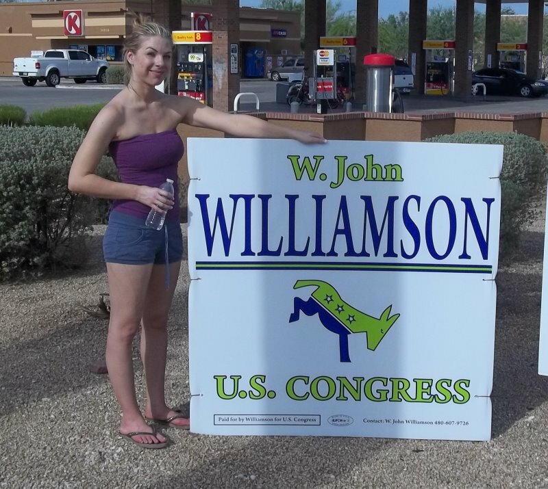 Maryanne with sign
